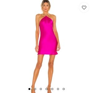 X REVOLVE Claudia X Back Chain Dress in Hot Pink